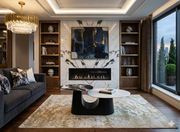 CT - AH2507 | Luxury Marble Top Coffee Table Set with Contemporary Base