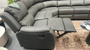 DAVON PORT Leather Manual Recliner Corner Set