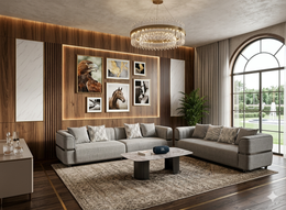 YP8130 3+2 Seater Sofa Set – Elegant Gray Comfort