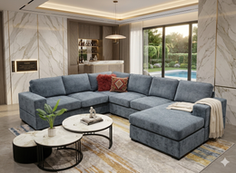 COLOC Fabric Corner Sofa – Grey
